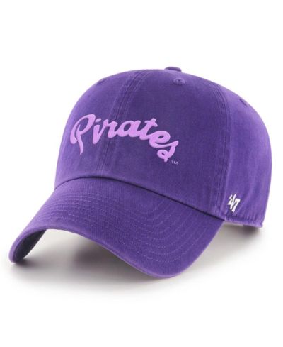 Мужская кепка '47 Brand Purple ECU Pirates Powder Purple Tonal Script Clean Up регулируемая