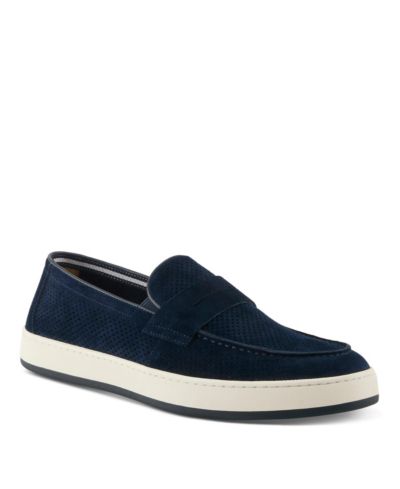 Navy suede