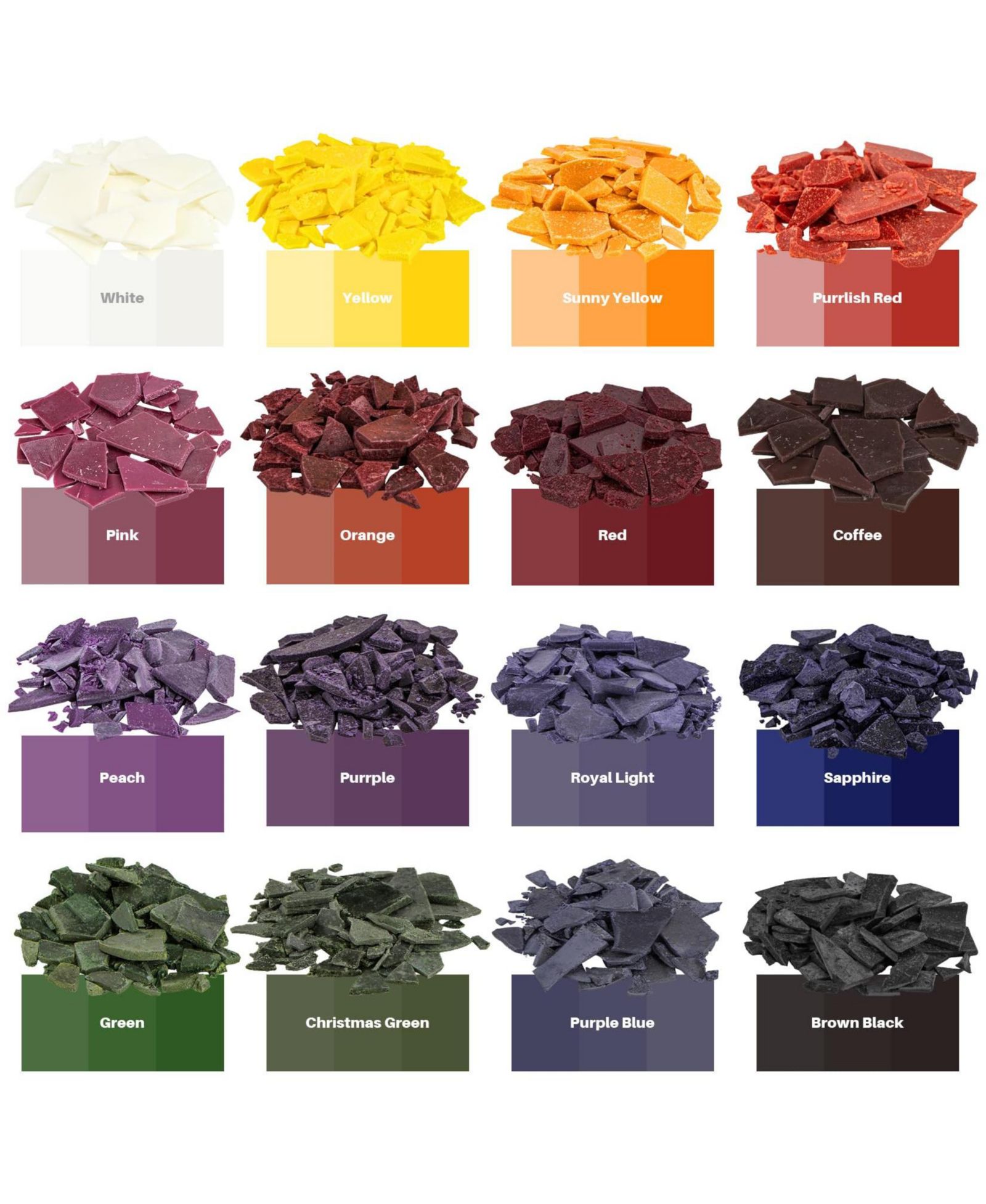 GNUADZ 16 colors Candle Dye Soy Wax Making Vibrant Colors Bulk Supplies Coloring DIY Safe