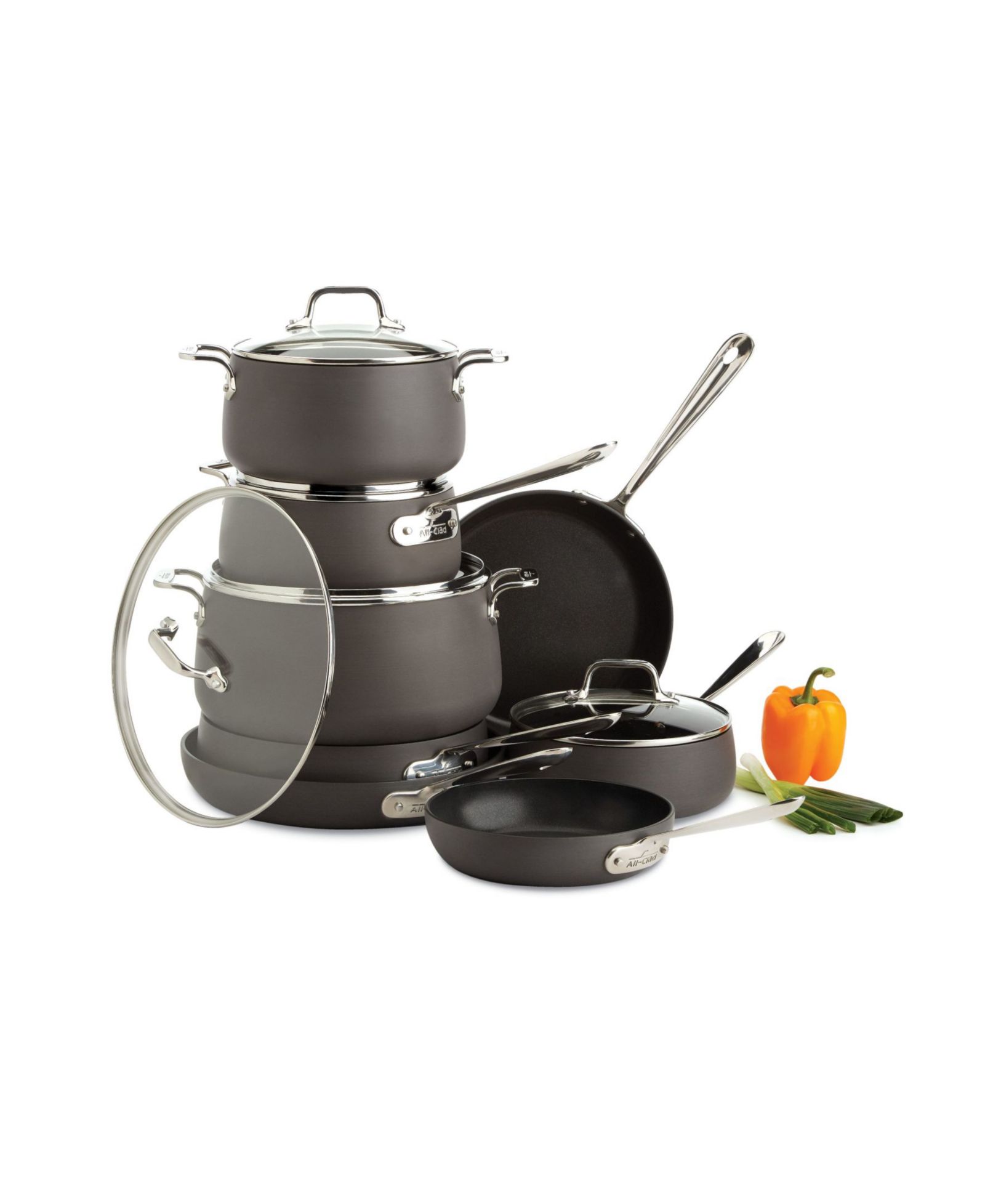 All-Clad Hard-Anodized Cookware Set, 13 Piece