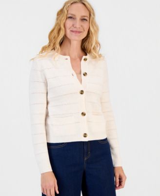 Style & Co Women's Long-Sleeve Crewneck Cardigan, Macy's Exclusive