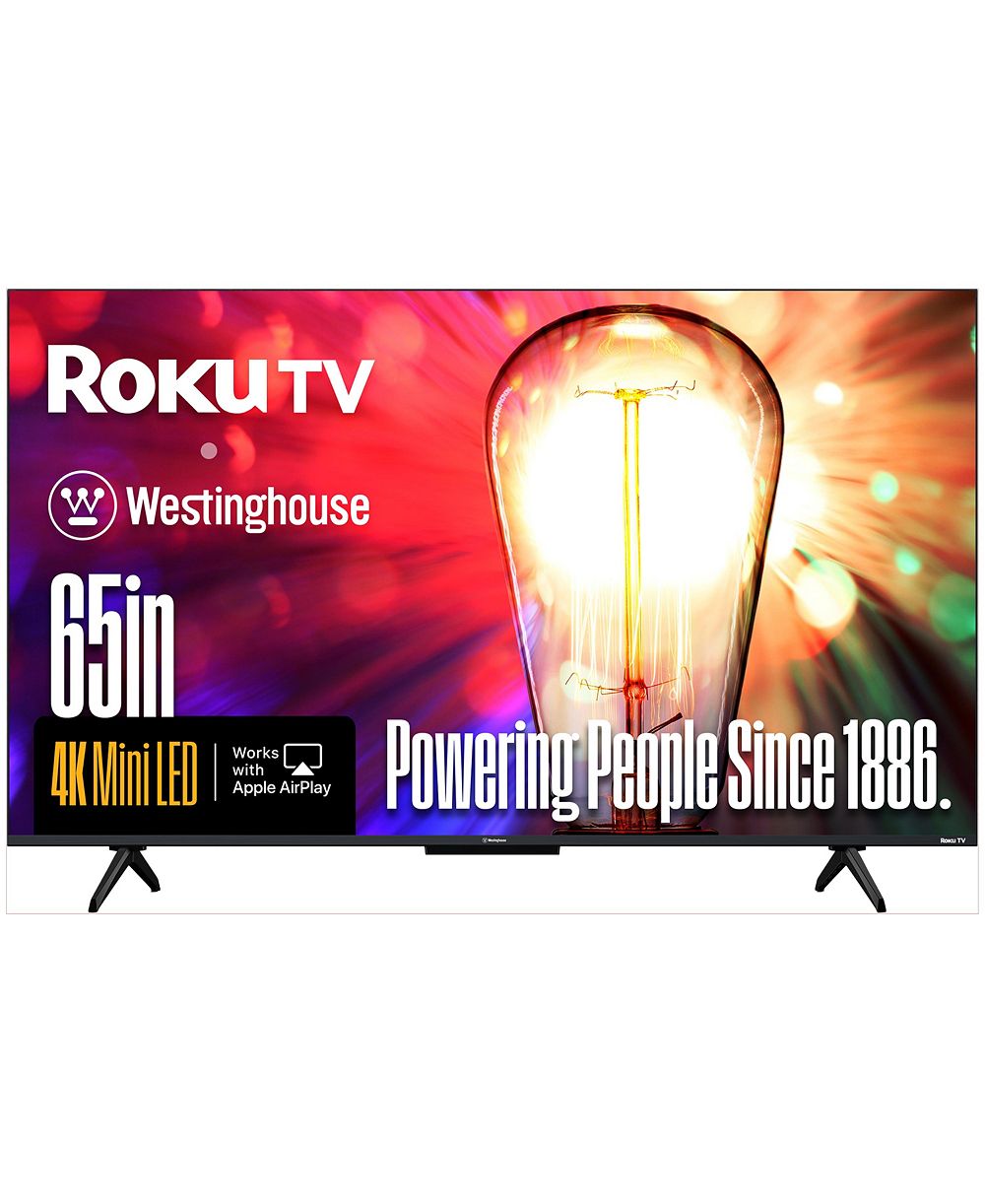 Телевизор Westinghouse 65" Mini-LED 4K UHD Roku с QLED, Dolby Vision, Apple HomeKit & AirPlay 2