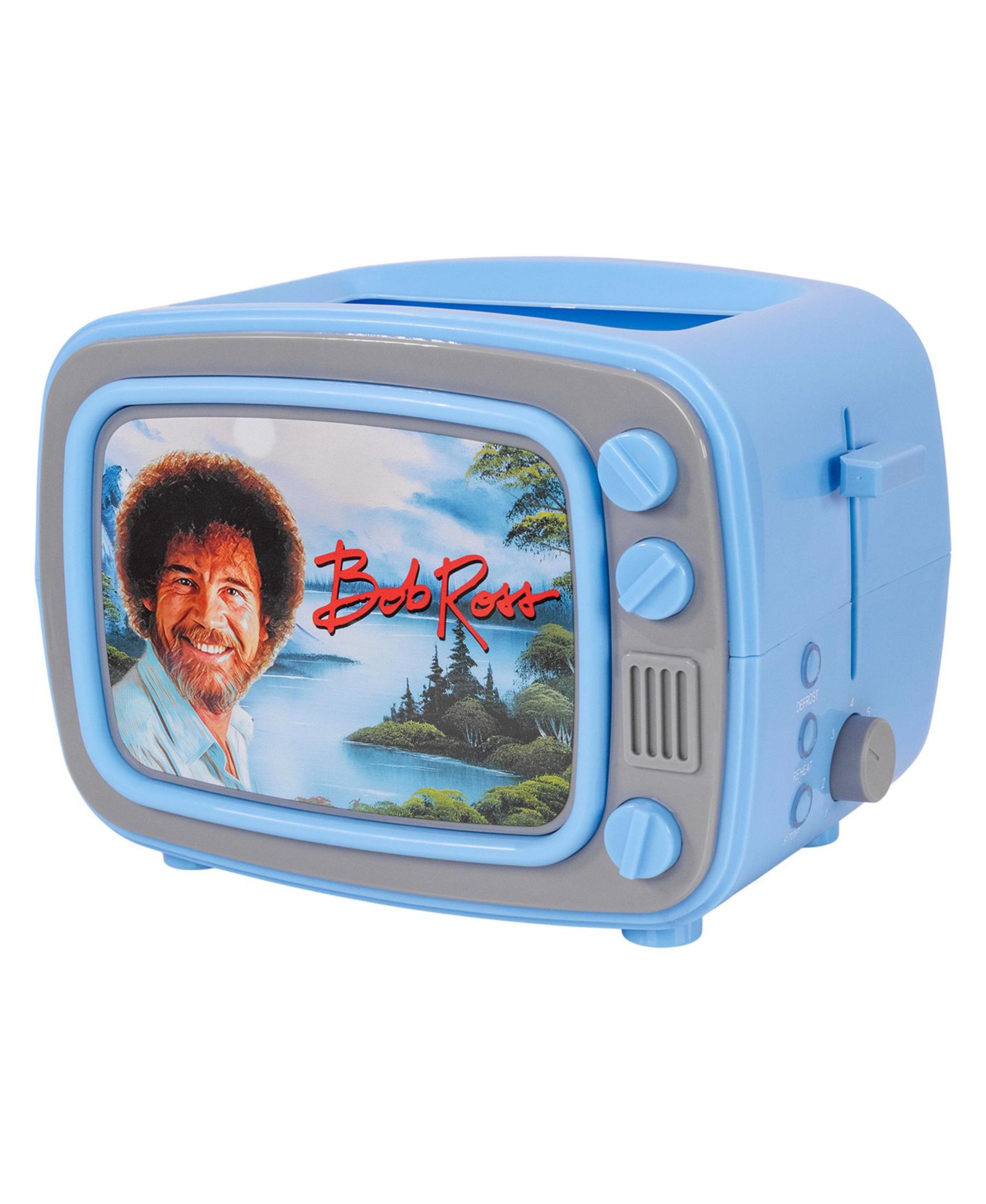 Uncanny Brands Bob Ross Retro TV Toaster with Light Up Frame
