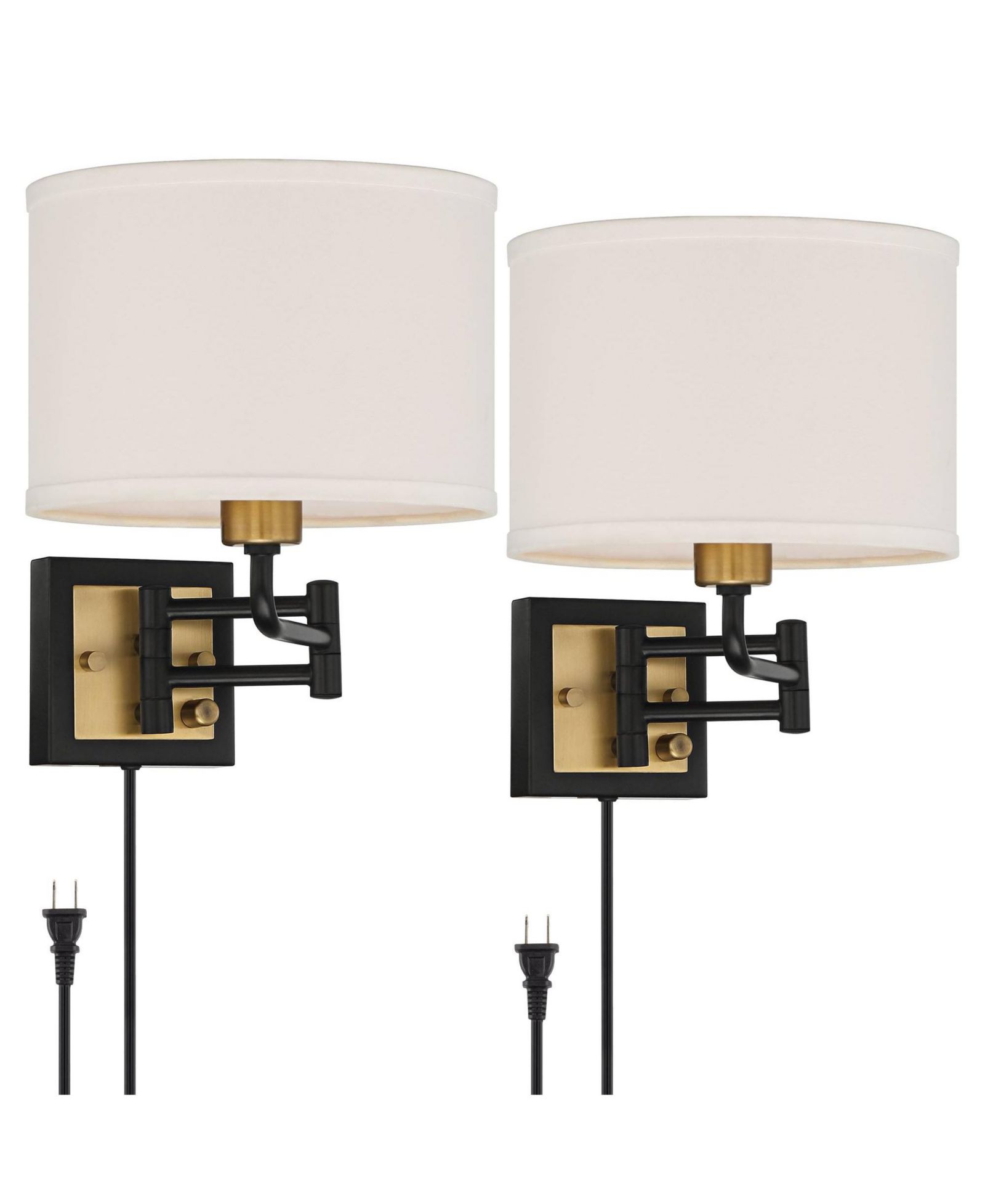 360 Lighting Joelle современный настенный светильник, комплект из 2 шт., латунь и черный