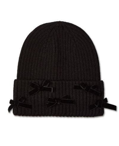 Бини MeMoi Kids Ribbed "All-Over Bows" Rayon-Blend Cuffed