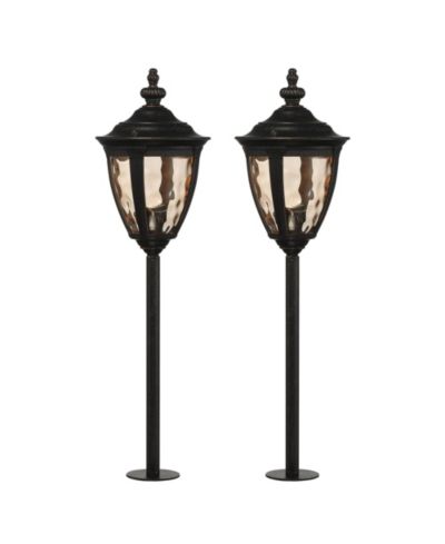 John Timberland Uvas 22 1/2" High Traditional Outdoor Landscape Path Lights Porch House Set of 2 LED Bulb Finish
