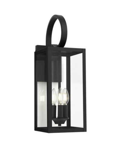 John Timberland Mira Modern Outdoor Wall Light Fixture Flat 21 1/2" Clear Glass for Post Exterior Barn Deck House Porch Yard Posts Patio Home