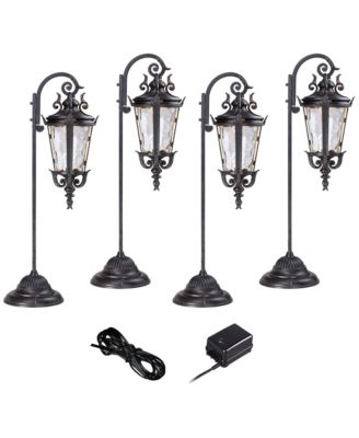 John Timberland Casa Marseille 35" High Traditional 6-Piece Outdoor Landscape Path Light Kit Porch LED Bulb Finish