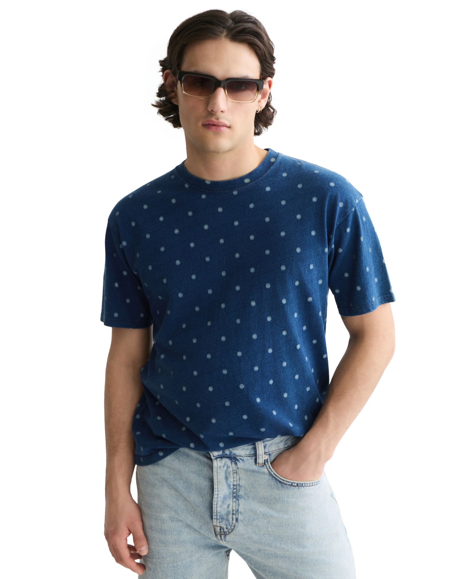 SCOTCH & SODA Men's Cotton Micro Printed T-Shirt