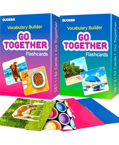 Quokka Vocabulary and Action Verbs Flash Cards, 364-Piece Set, Ages 3+