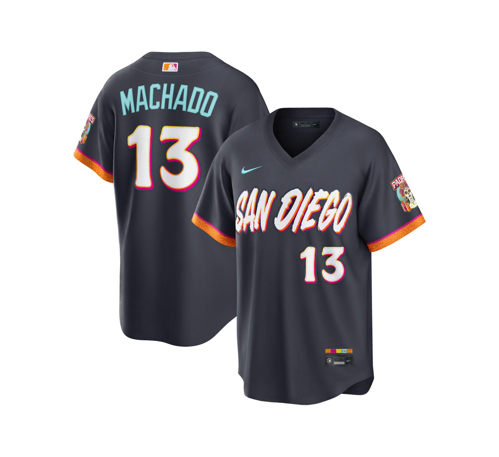 Мужская черная джерси Nike Manny Machado San Diego Padres 2026 City Connect Stadium
