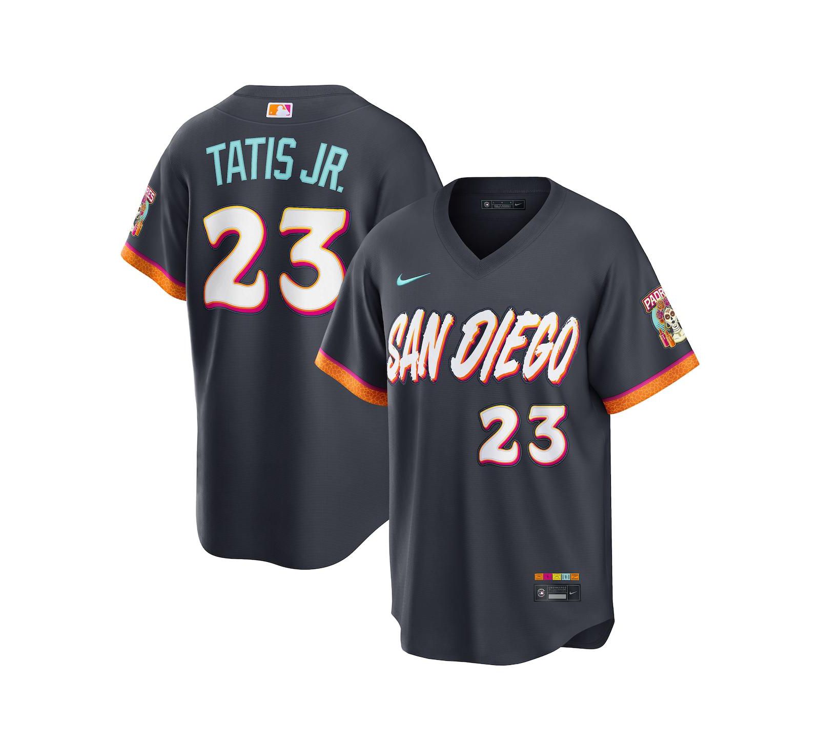 Мужская джерси Nike Black San Diego Padres 2026 City Connect Stadium, Fernando Tatis Jr.