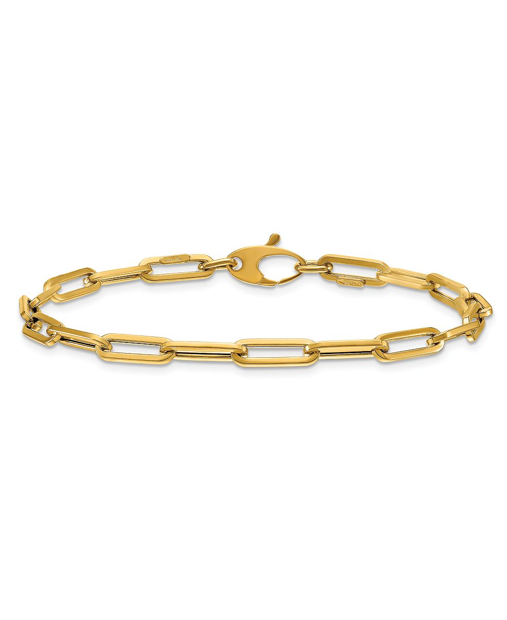 Браслет Macy's Paperclip Chain из желтого золота 18k