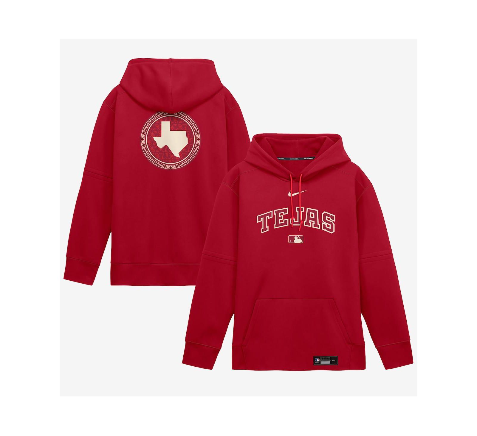 Мужское худи Nike Texas Rangers 2026 City Connect Authentic Collection Therma-FIT, красное