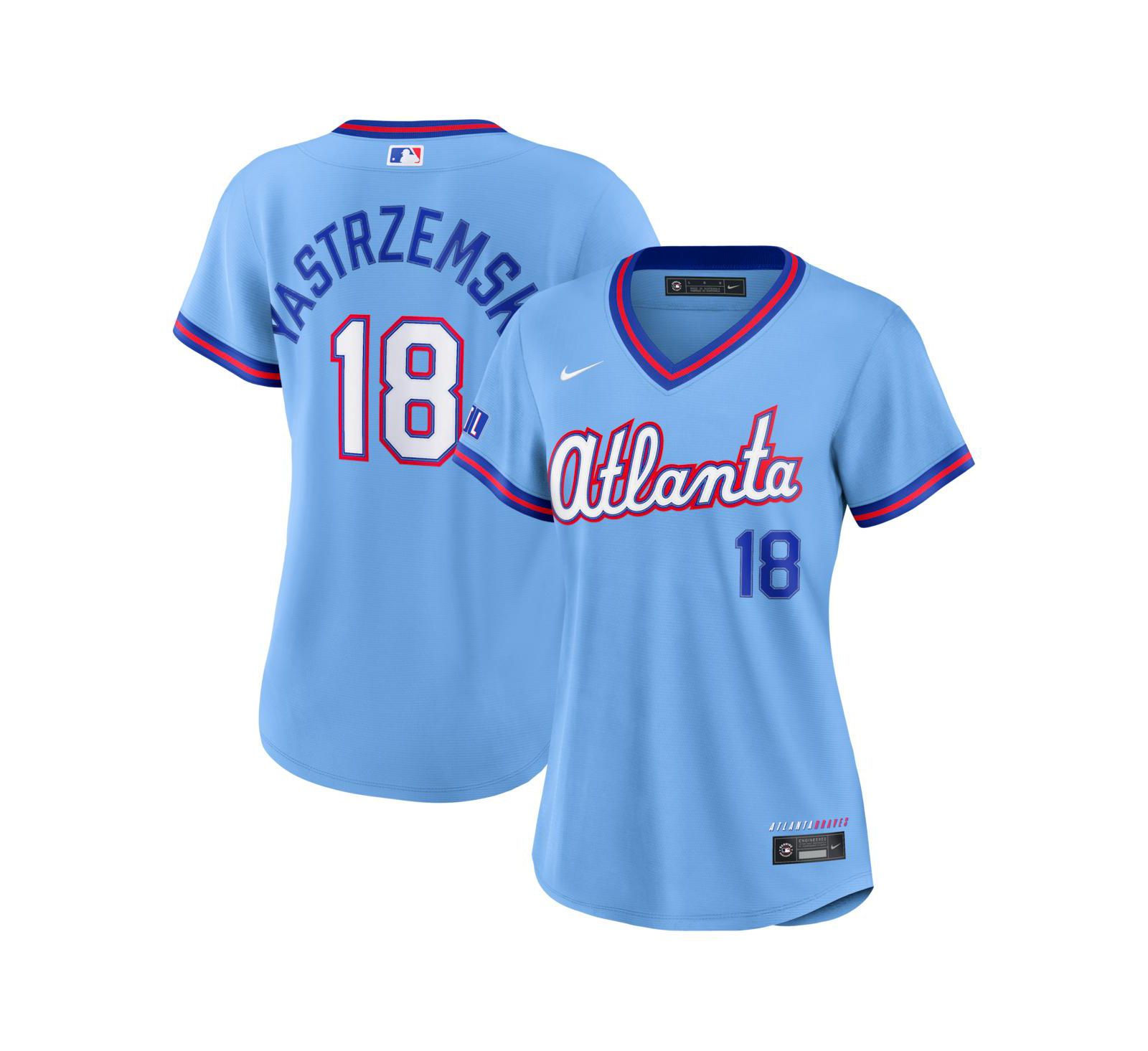 Nike Women's Mike Yastrzemski Powder Blue Atlanta Braves 2026 City Connect Stadium Jersey