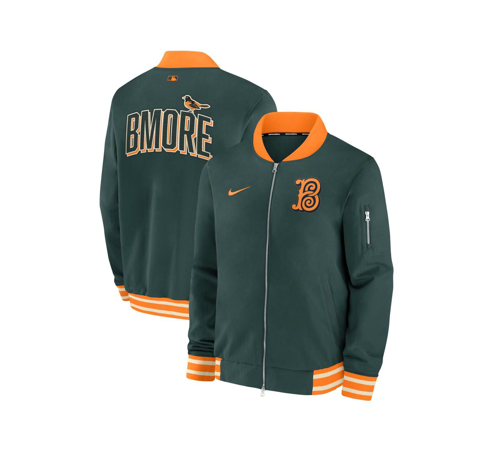 Nike Мужская бомбер-куртка Baltimore Orioles 2026 City Connect Authentic Collection