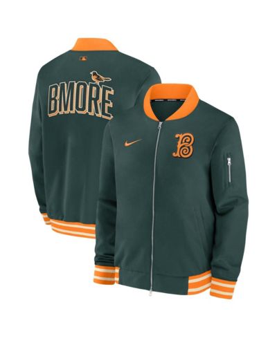 Nike Men's Green Baltimore Orioles 2026 City Connect Authentic Collection Relaxed Full-Zip Bomber Jacket