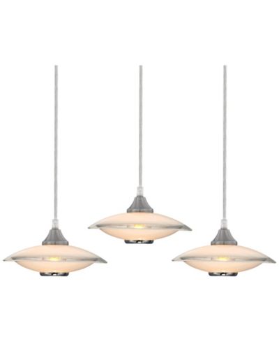 Possini Euro Design Possini Euro Saucer 8"W Nickel and Glass LED Mini Pendant Set of 3