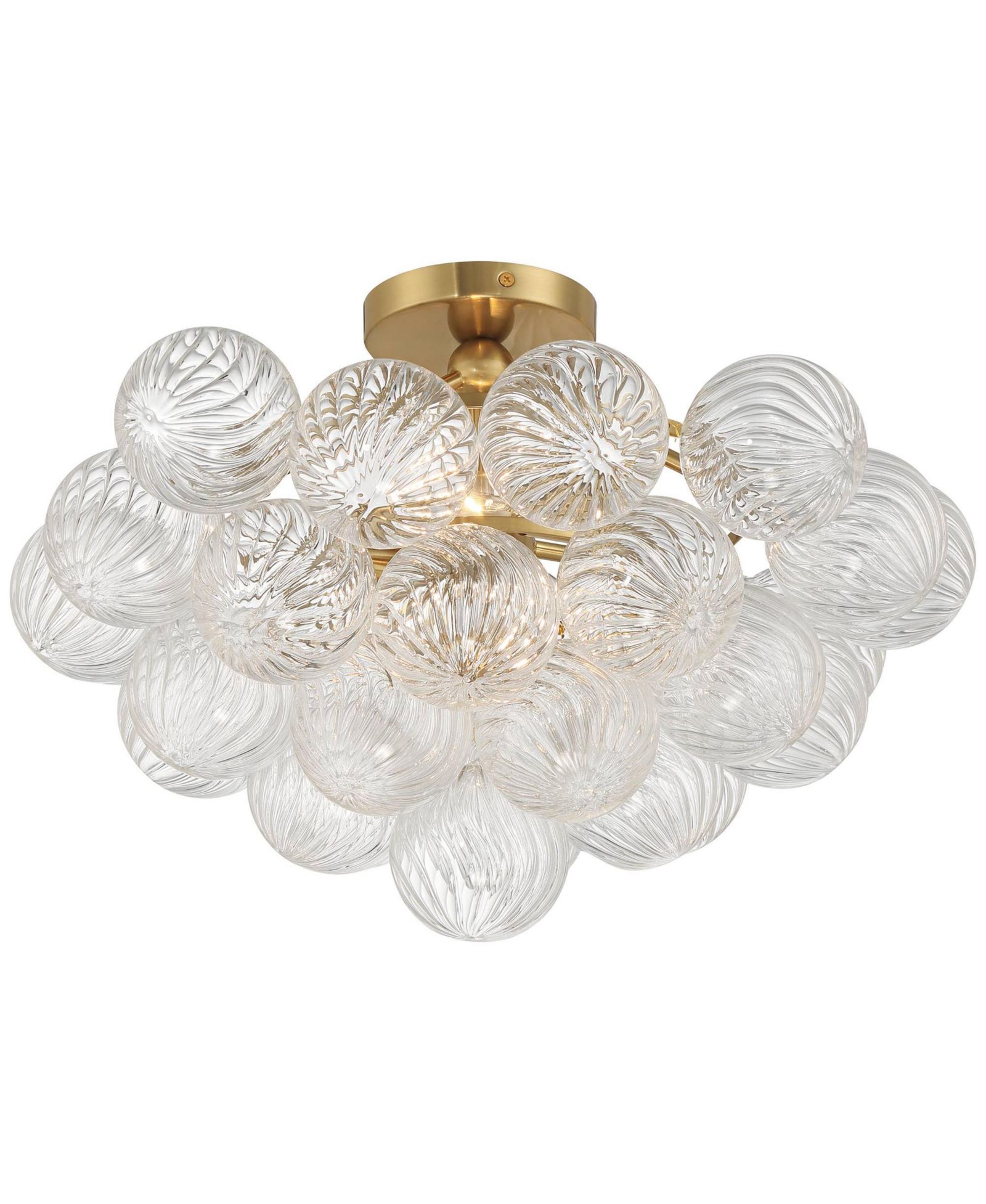 Possini Euro Design потолочный светильник Albaro 18 1/2"W мягкое золото и стекло, 2 лампы