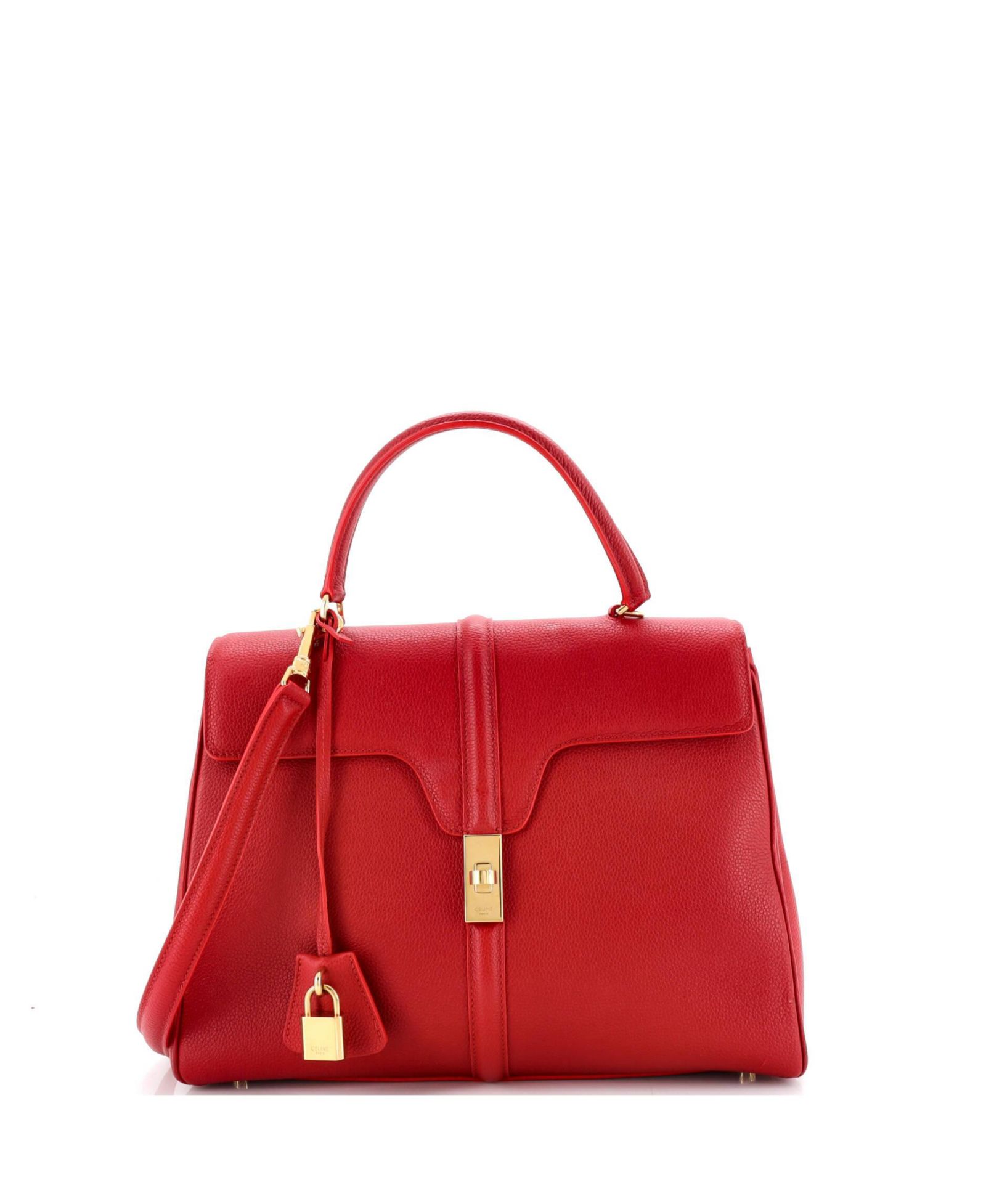 Сумка Celine Medium 16 Top Handle из зернистой телячьей кожи, б/у
