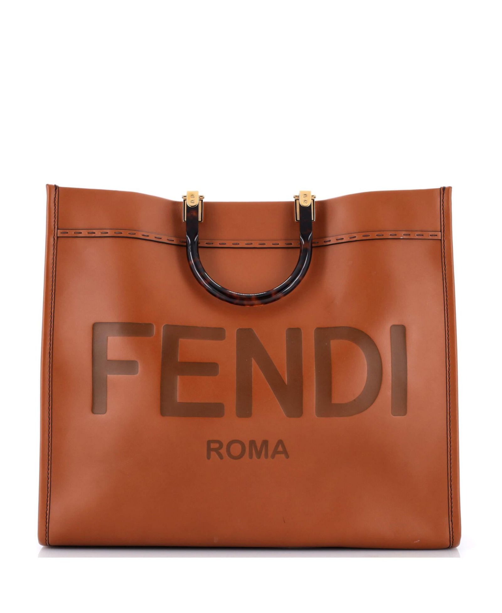 Кожаная сумка-шоппер Fendi Large Sunshine