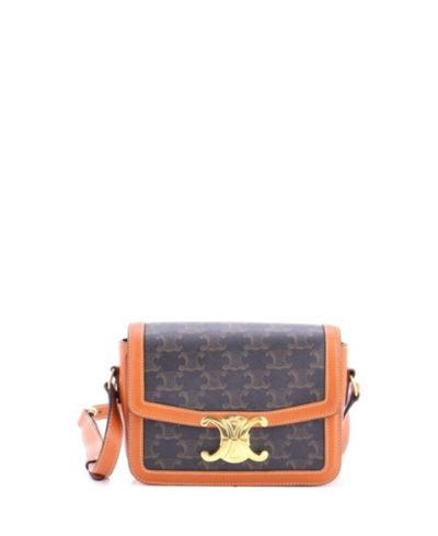 Celine Сумка через плечо Teen Triomphe из покрытия Coated Canvas