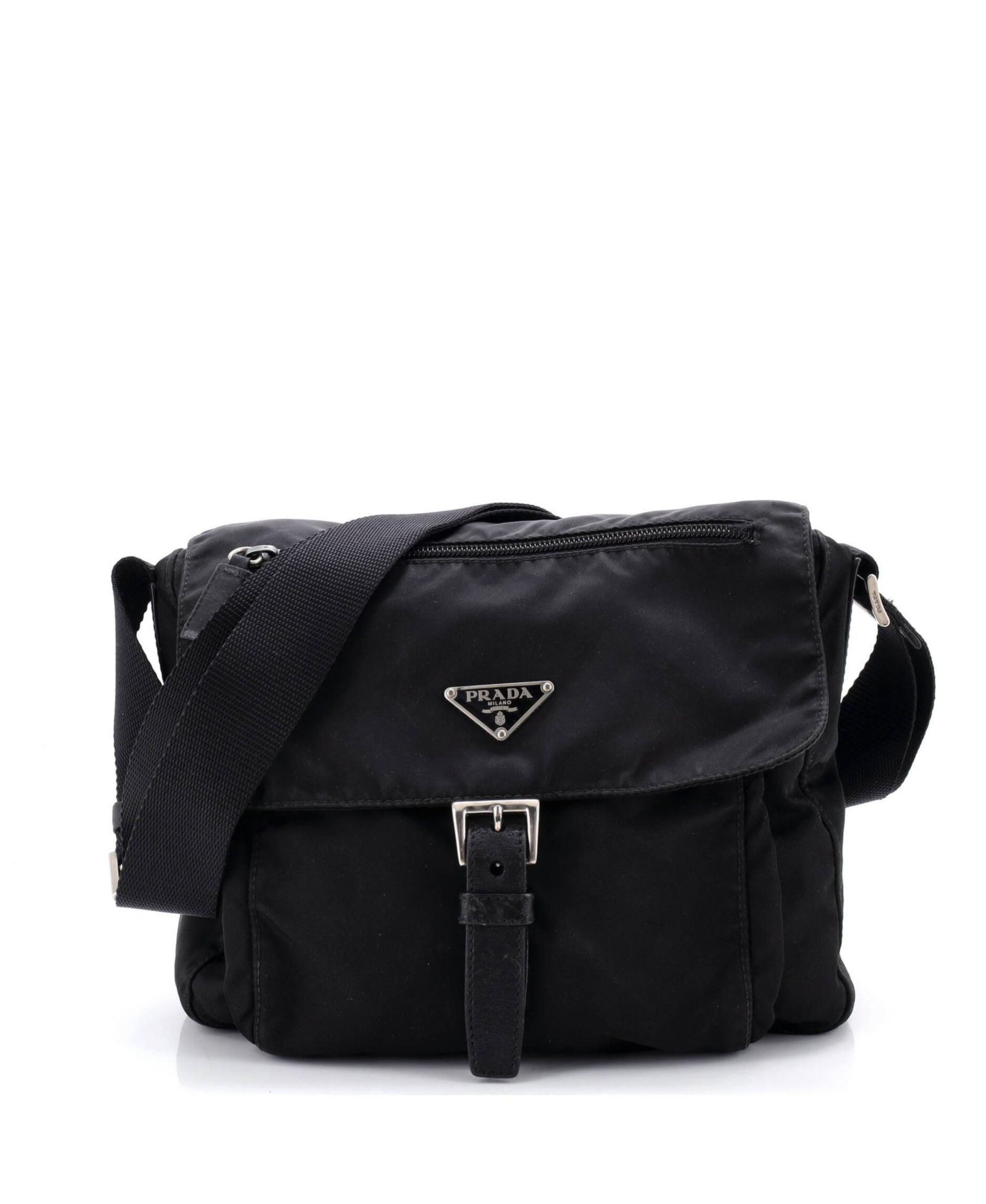 Сумка через плечо Prada Small Buckle Messenger Bag Tessuto Pre-Owned