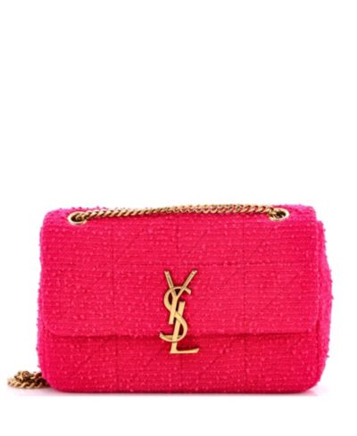 Saint Laurent Женская сумка Jamie Flap, стеганый твид, б/у