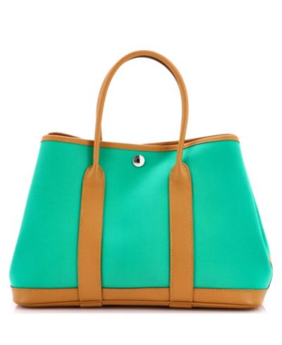 Pre-Owned HERMÉS Сумка-тоут Garden Party 30, кожа и канва