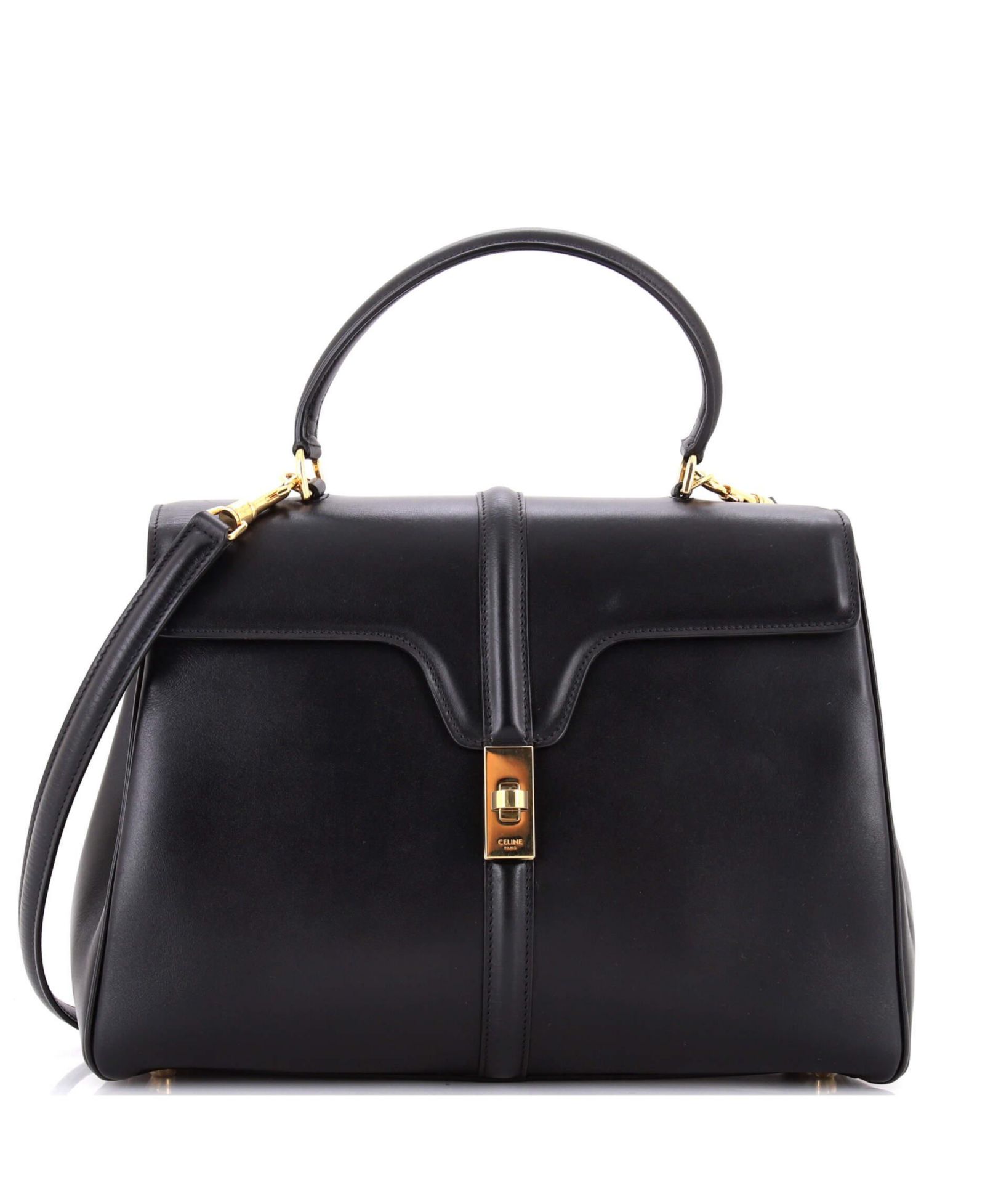 Celine Б/у сумка на ручке Medium 16 из гладкой телячьей кожи