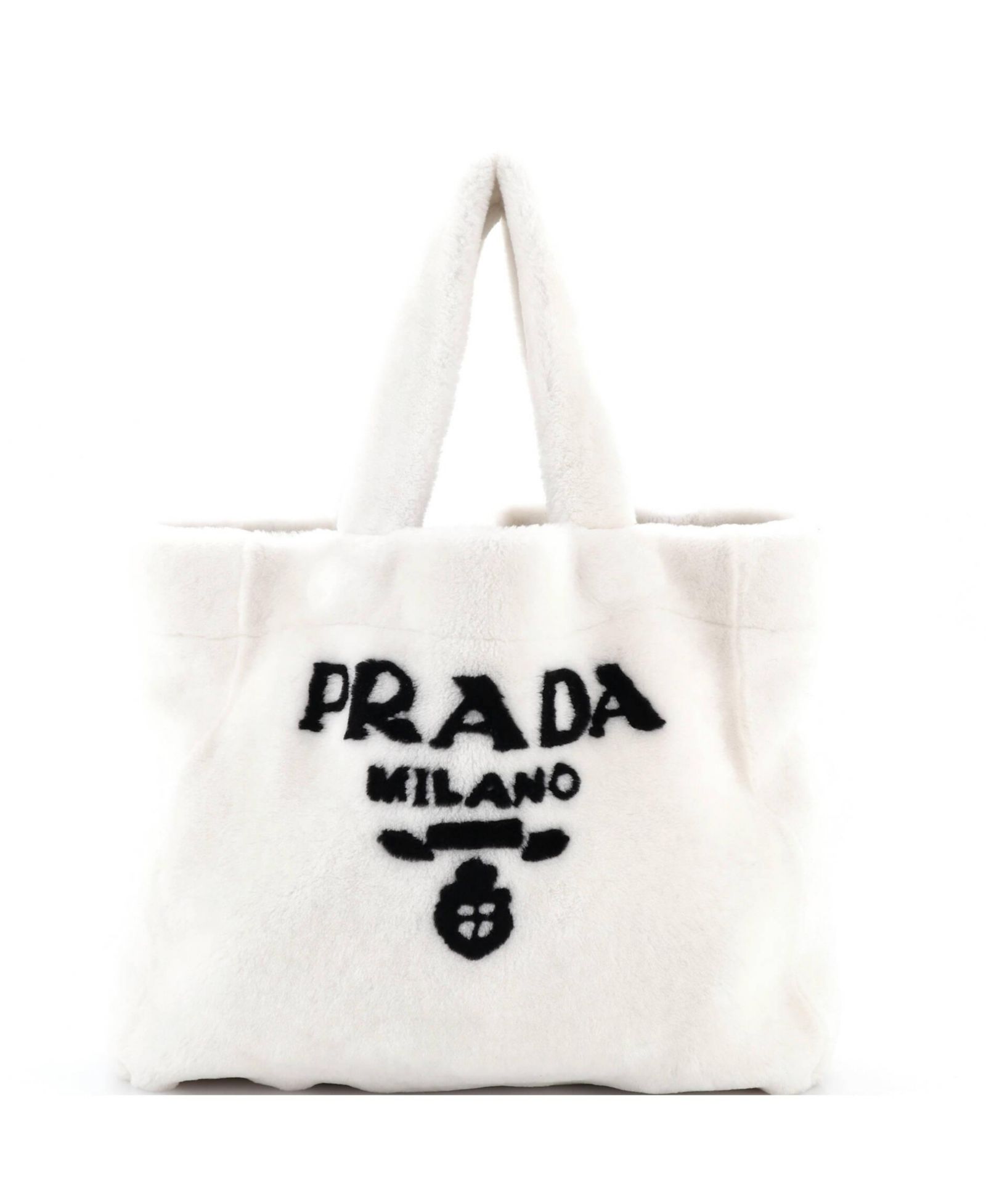 Pre-Owned Prada Сумка Tote Medium Logo, кожаная овчина
