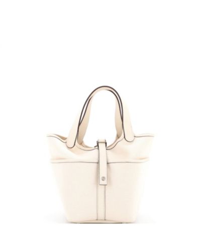 Pre-Owned HERMÉS PM Cargo Picotin Lock Bag Canvas and Swift
