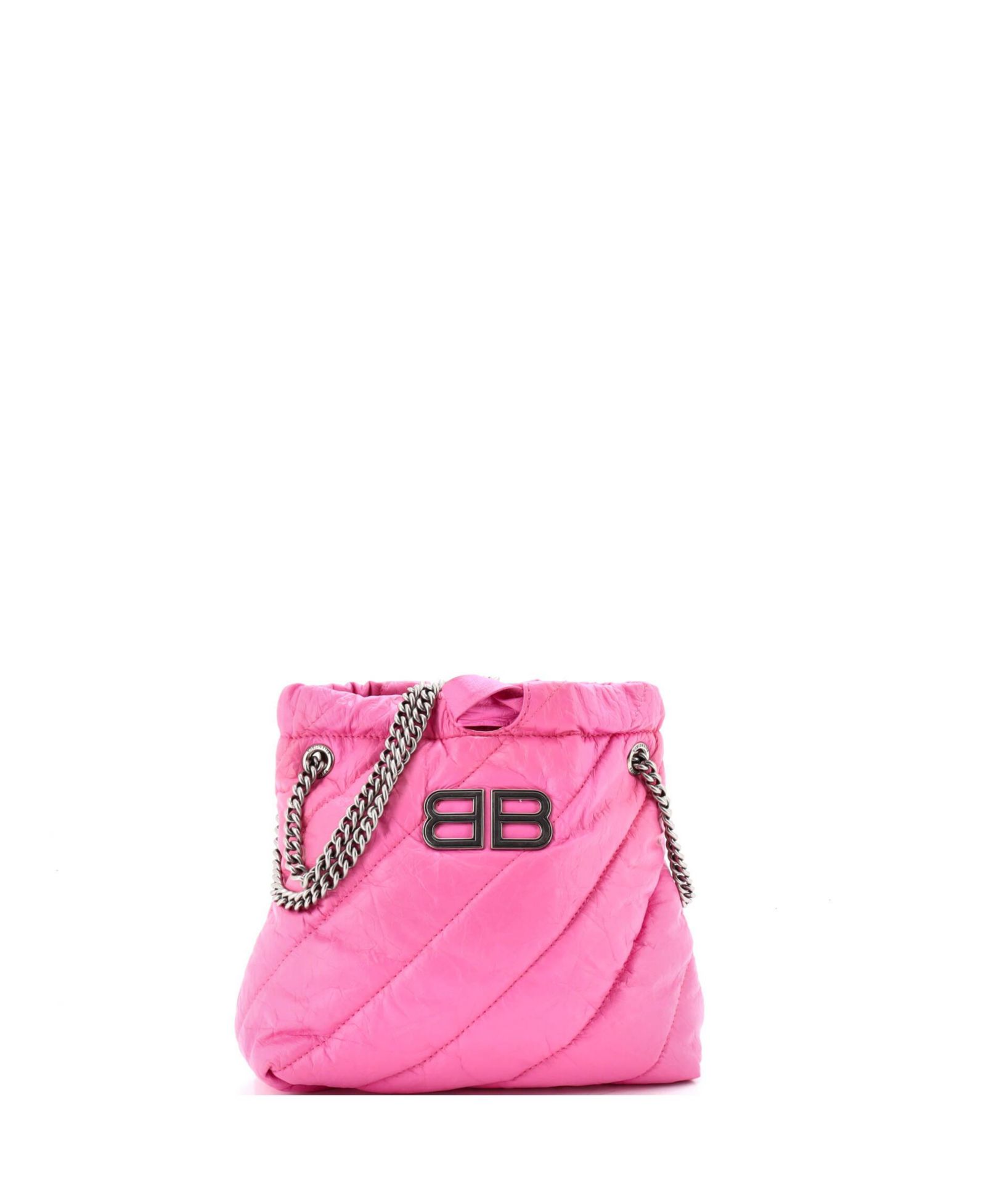 Pre-Owned Balenciaga XS Crush Chain Tote Quilted Crushed Calfskin