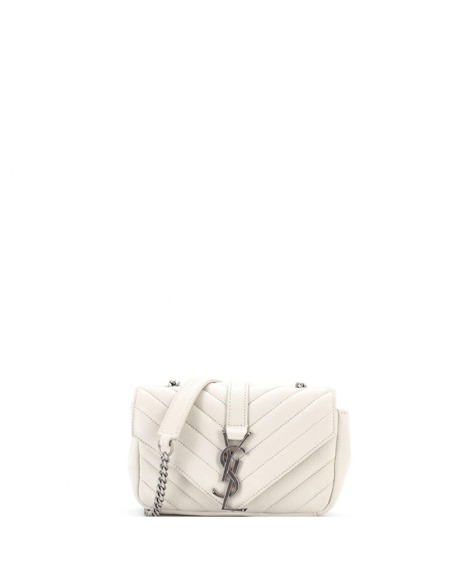 Pre-Owned Saint Laurent Baby Classic Monogram Crossbody Bag Matelasse Chevron Leather