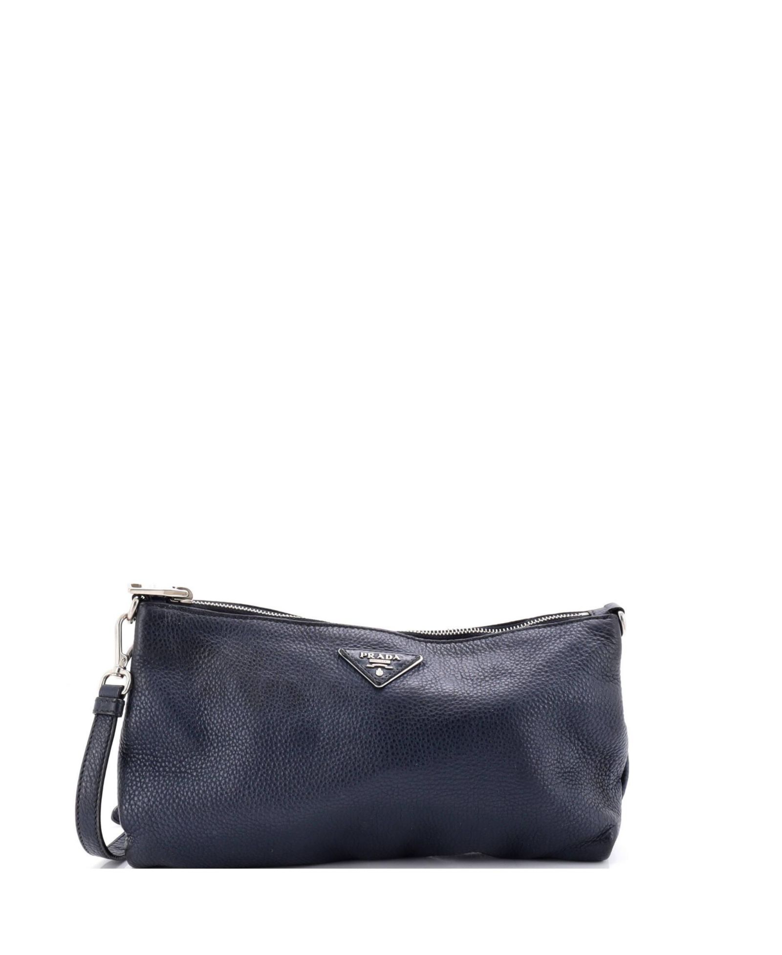 Мини-сумка через плечо Pre-Owned Prada Mini Flat Zip Crossbody Vitello Daino