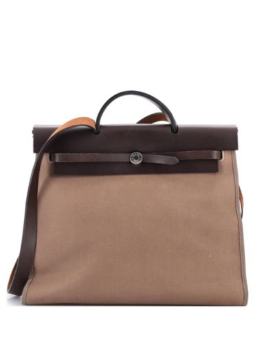Сумка HERMÉS 39 Herbag Zip кожа и канвас