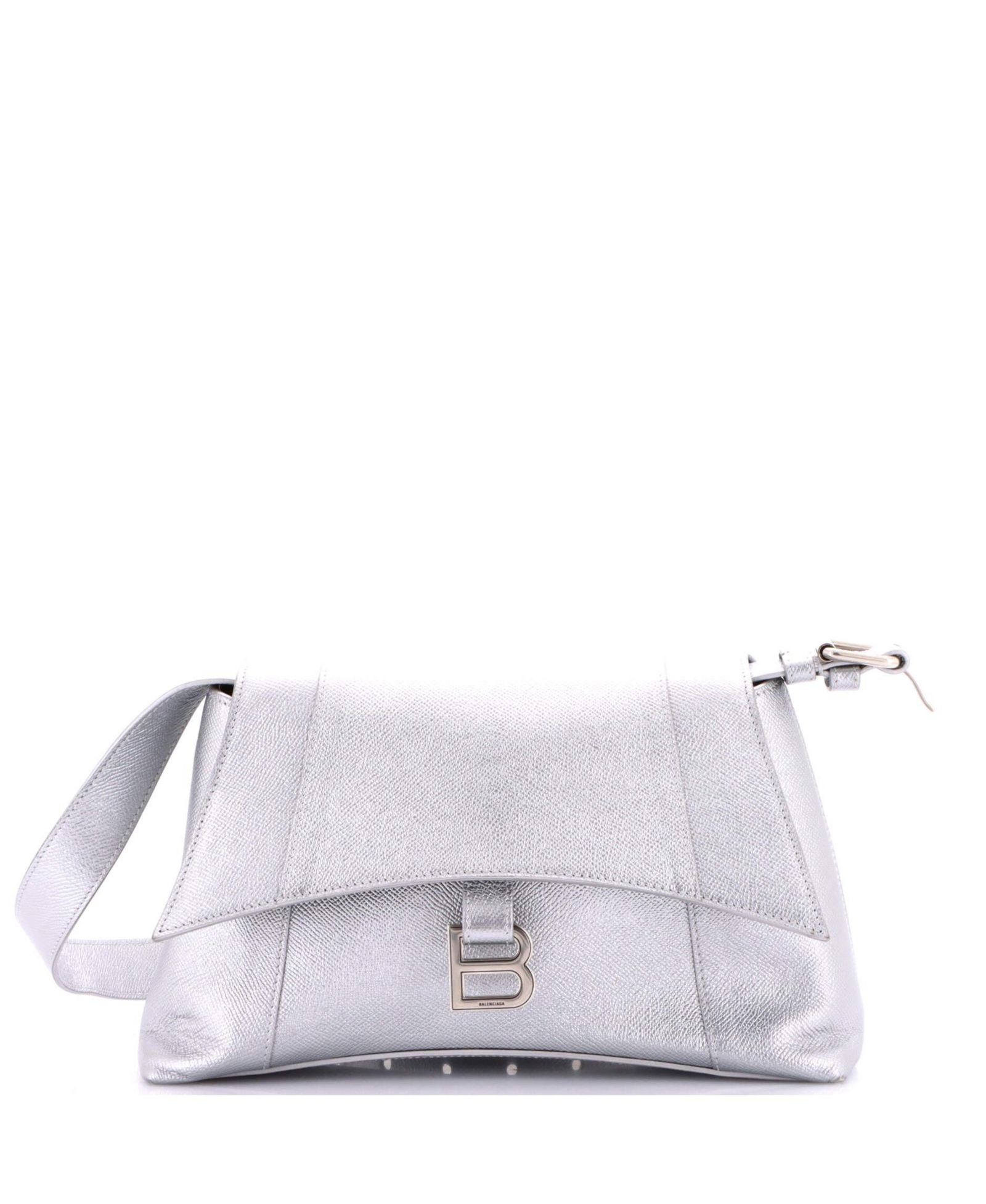 Pre-Owned Balenciaga Small Downtown Soft Hourglass Shoulder Bag Leather