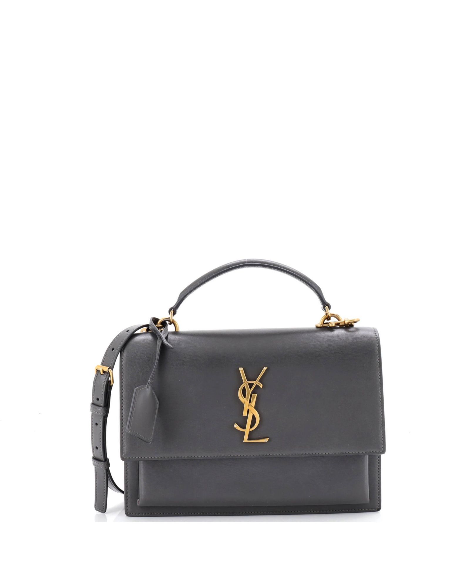 Pre-Owned Saint Laurent Medium Sunset Top Handle Shoulder Bag Leather
