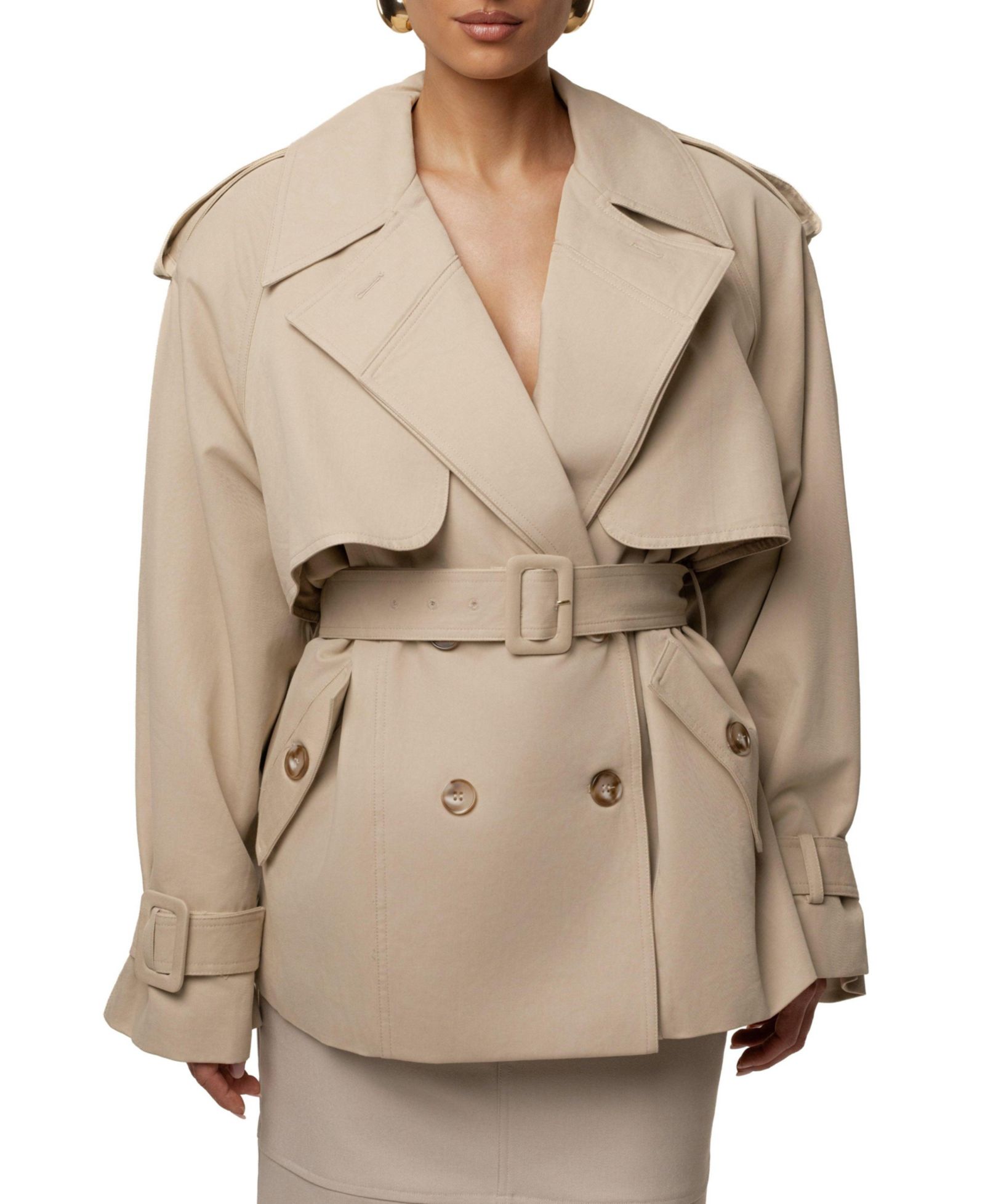 JLUXLABEL Women's Classic Oversized Trench