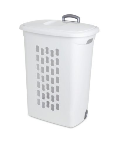 Корзина для белья Sterilite с откидной крышкой и колесами, 3 шт.