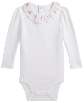 Детский боди Polo Ralph Lauren Baby Girls' Ruffle-Collar Cotton Interlock