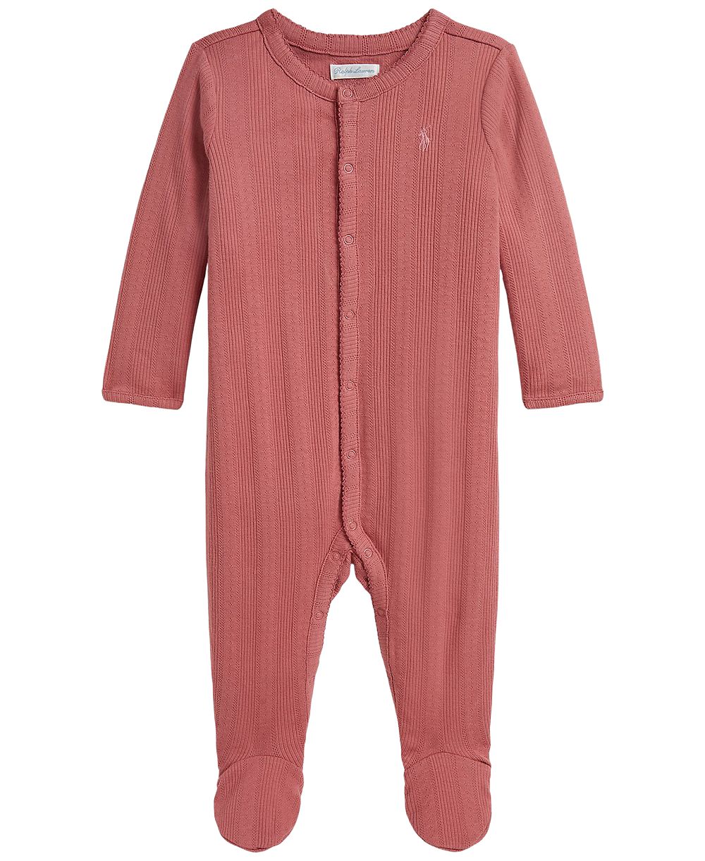 Детский комбинезон Polo Ralph Lauren Baby Girls' Pointelle Knit Cotton Footed