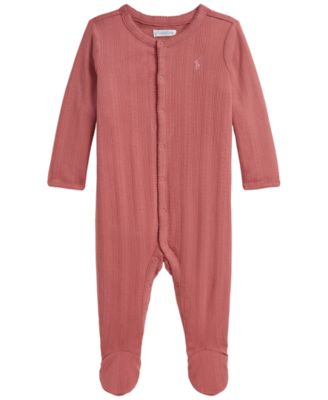 Детский комбинезон Polo Ralph Lauren Baby Girls' Pointelle Knit Cotton Footed