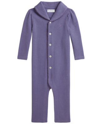 Детский комбинезон Polo Ralph Lauren Estate Rib с воротником-шалью