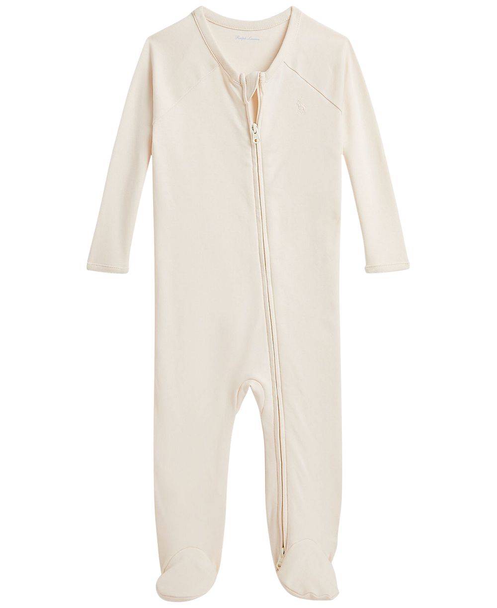 Polo Ralph Lauren Baby Boys' Cotton Interlock Footed Coverall