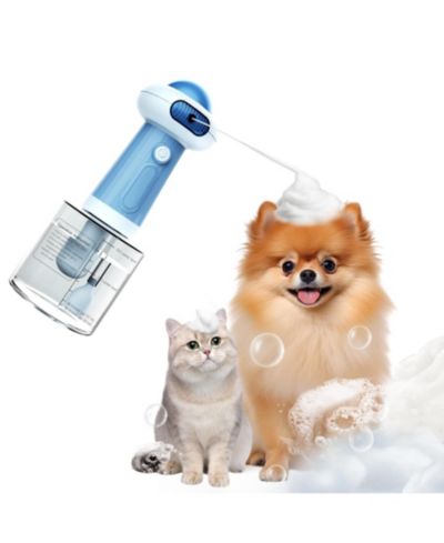 ARONKL Upgrade Waterproof Electric Dog Shower Automatic Soap Dispenser Magnetic Charging Shampoo Frother Bubble Machine Pets
