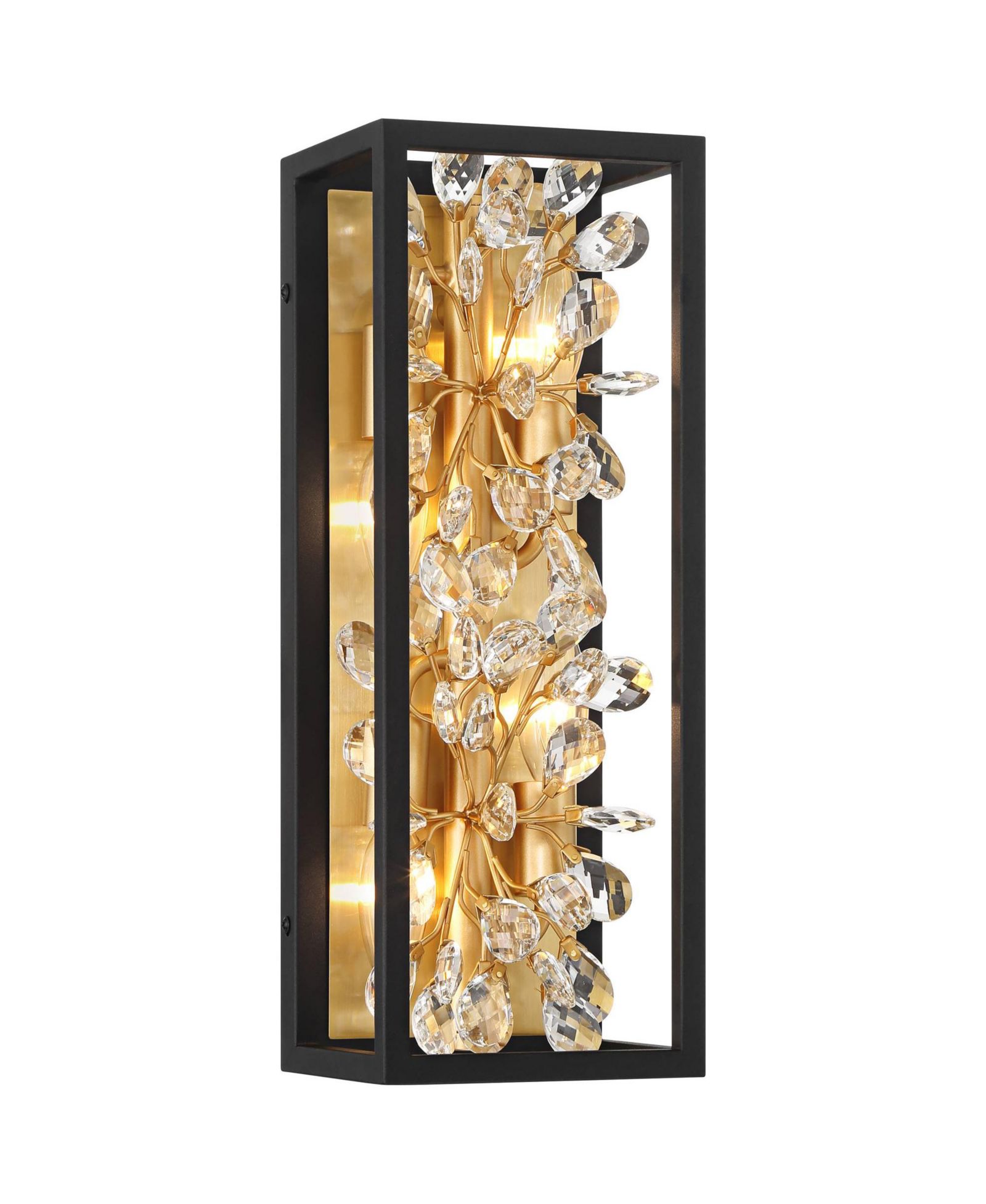 Possini Euro Design Carrine Modern Wall Light Sconce Sand  Hardwire -Light Fixture Crystal Flower for Living Room
