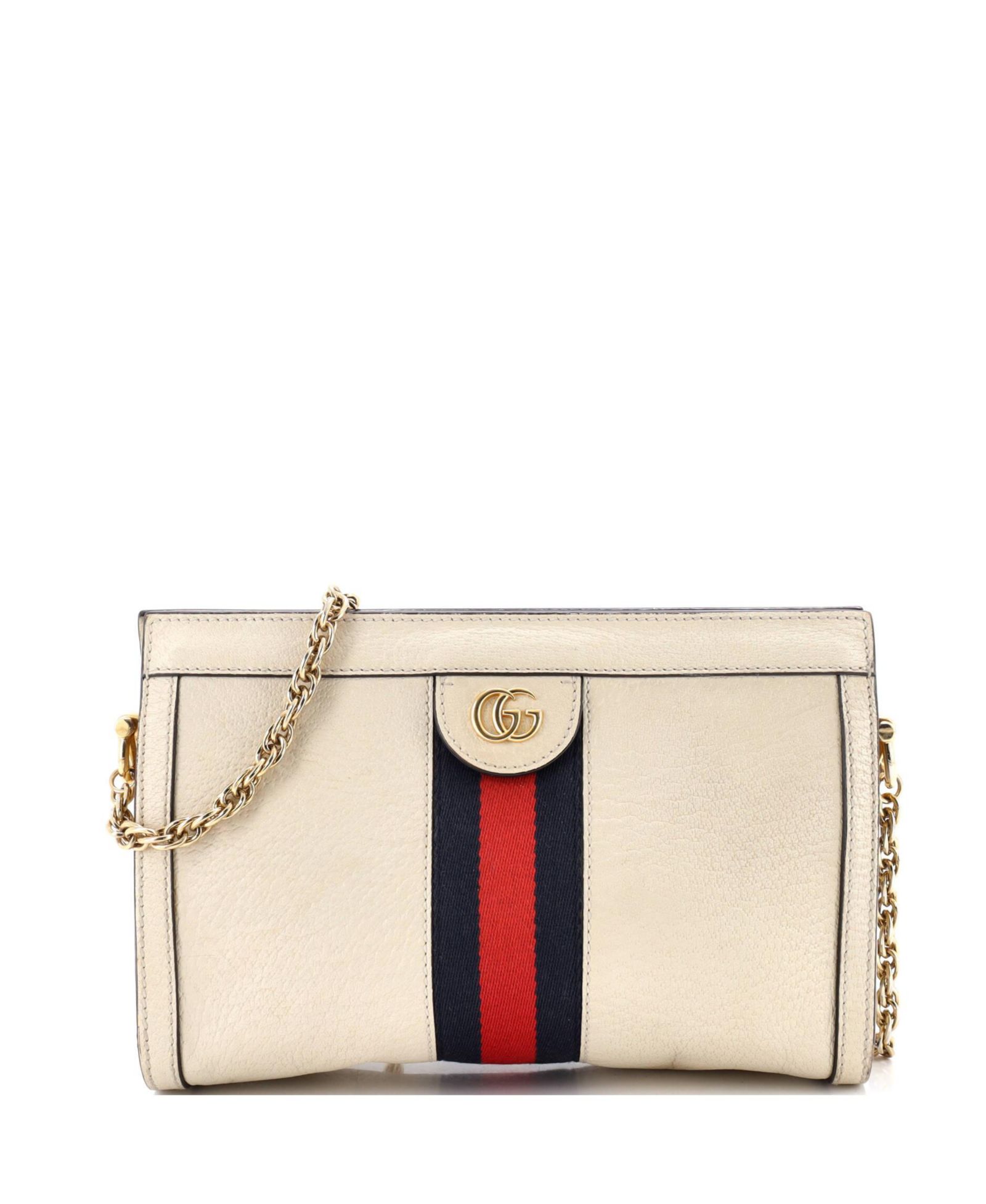 Pre-Owned Gucci Small Ophidia Chain Shoulder Bag Leather
