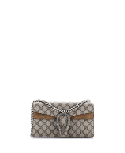 Pre-Owned Gucci Small Dionysus Bag GG Coated Canvas with Crystal Embellished Metal