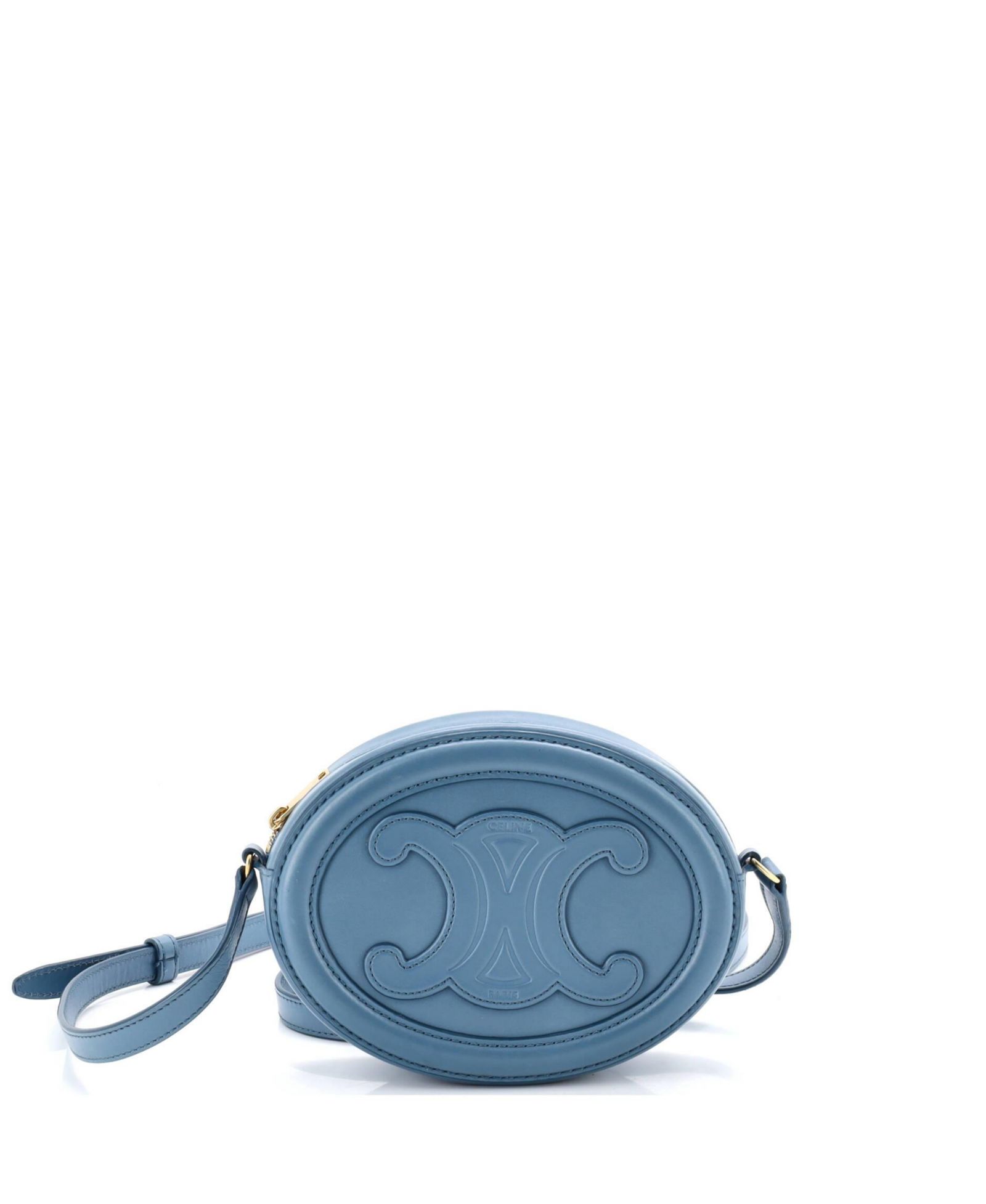 Кожаная сумка через плечо Celine Mini Triomphe Oval
